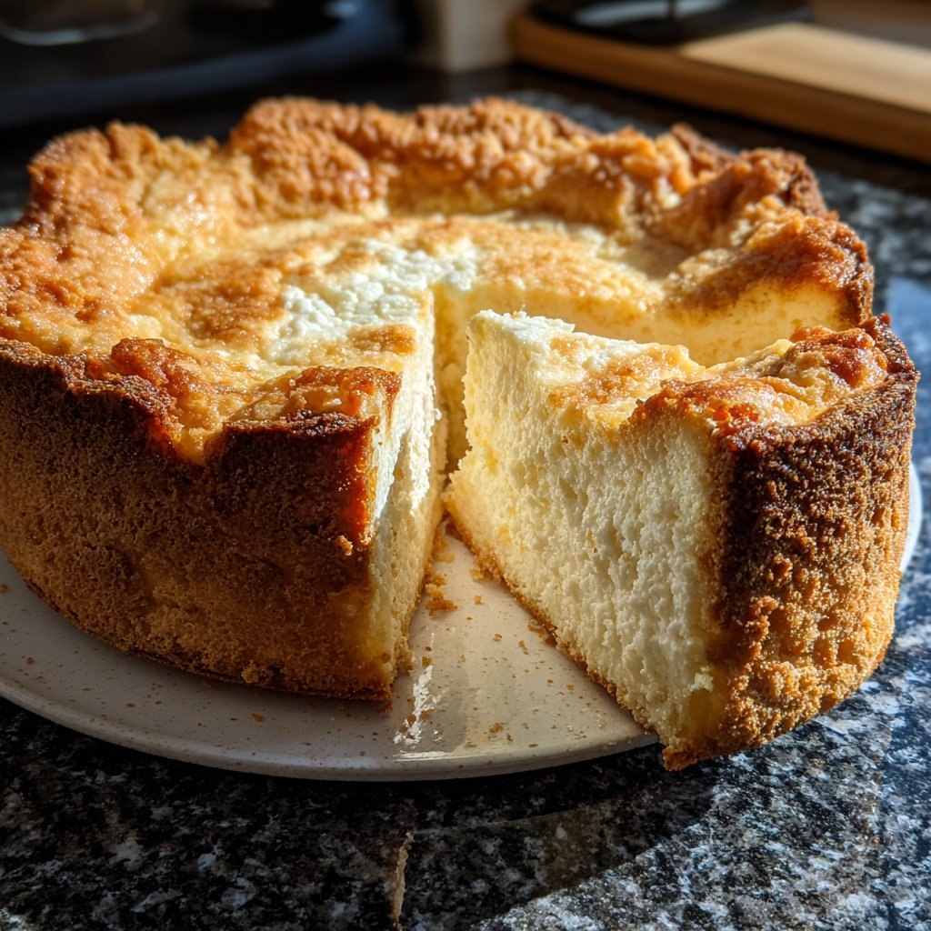 Käsekuchen mit Mandelboden