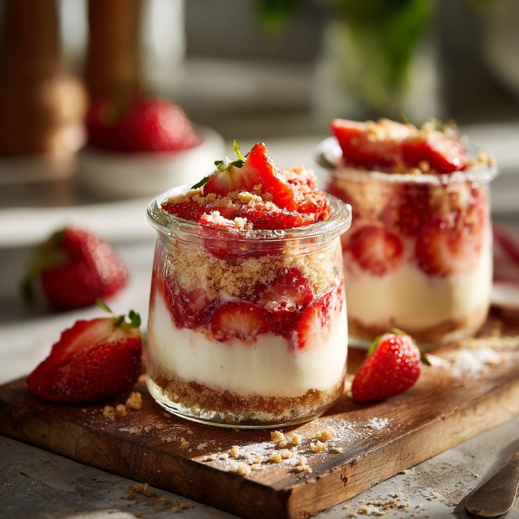 Erdbeer Mascarpone Dessert Im Glas