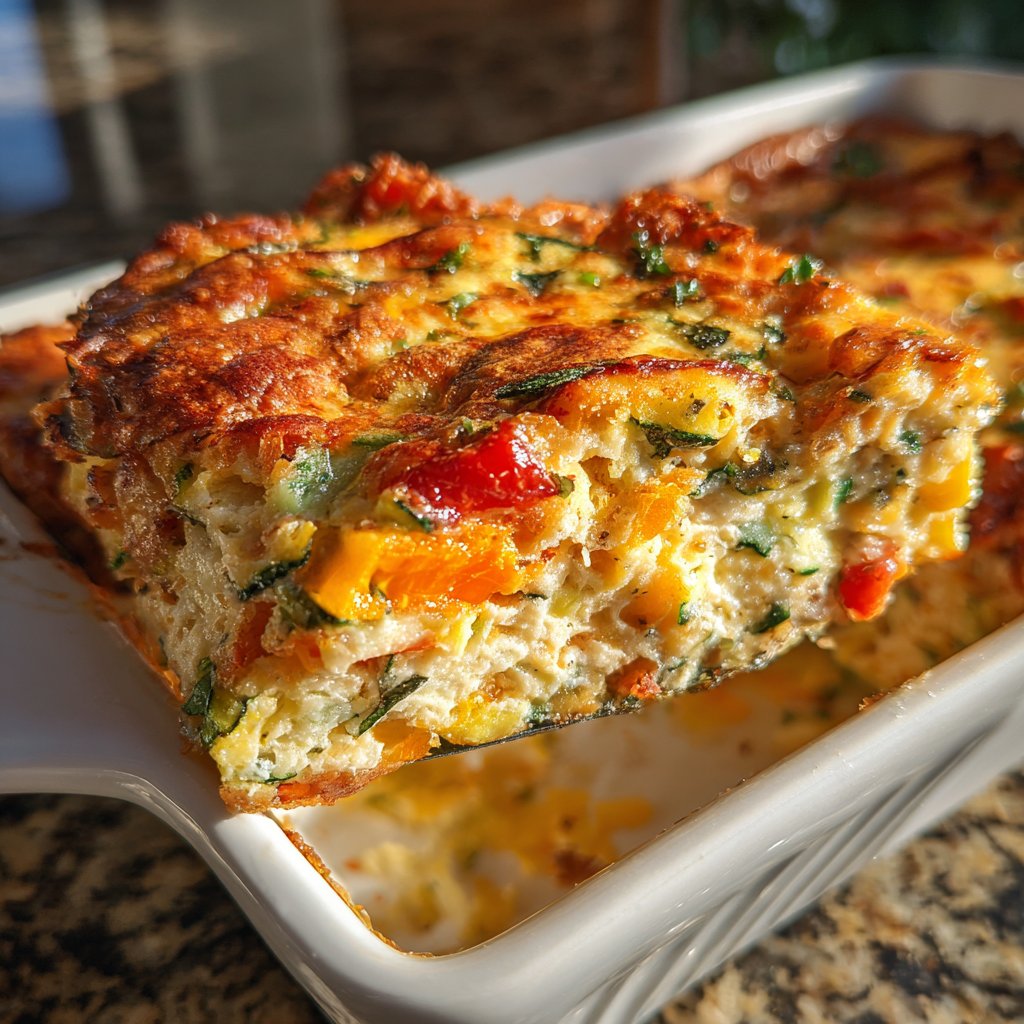 Abendessen mit Gemüseauflauf