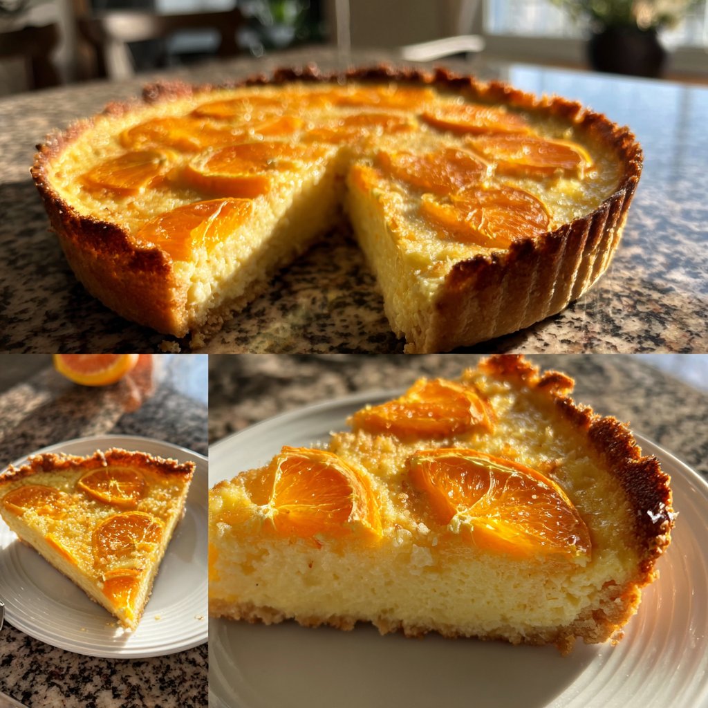 Käsekuchen mit Orangenaroma
