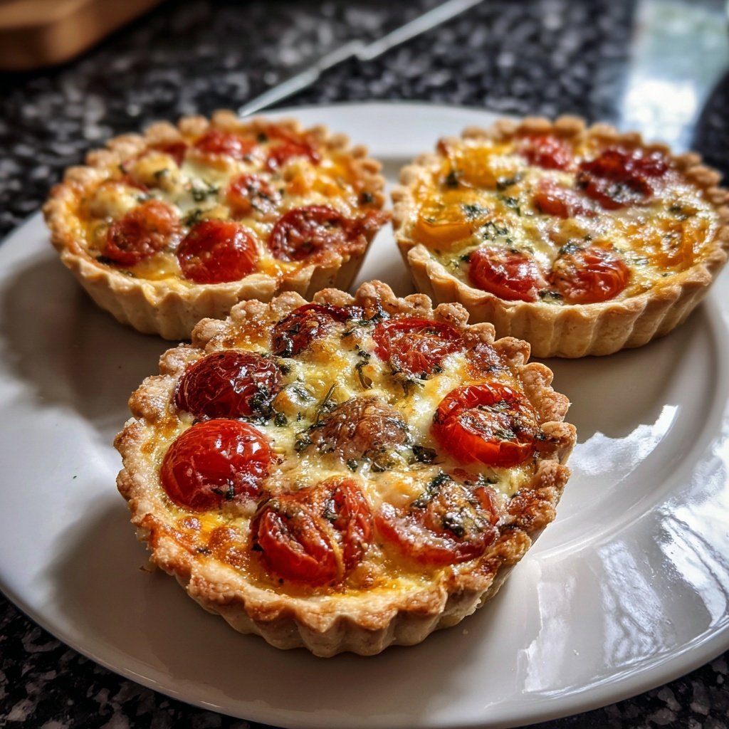 Tartelettes mit Tomaten und Mozzarella