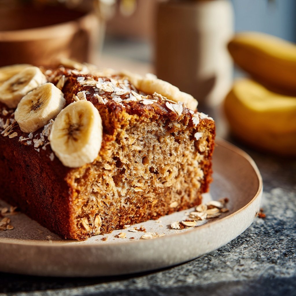 Bananenbrot mit Haferflocken