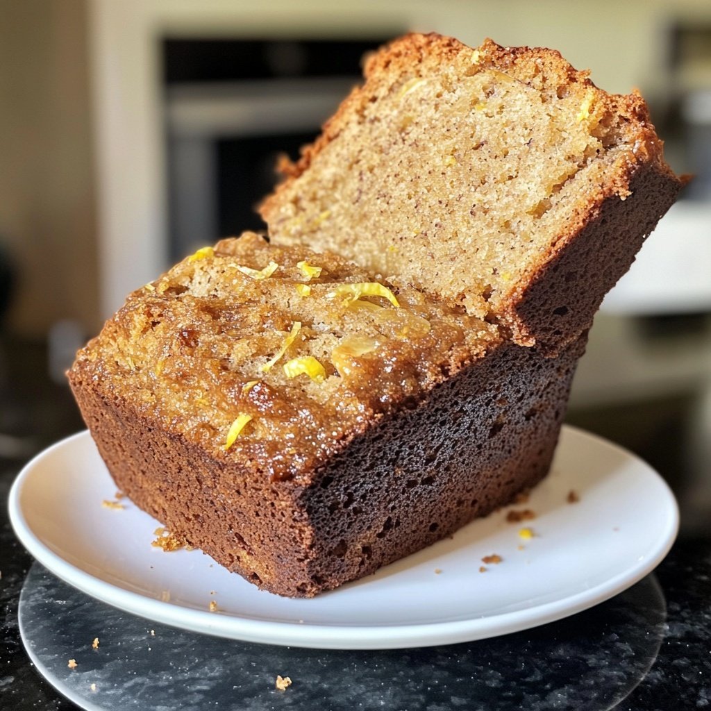 Bananenbrot mit Zitronenabrieb