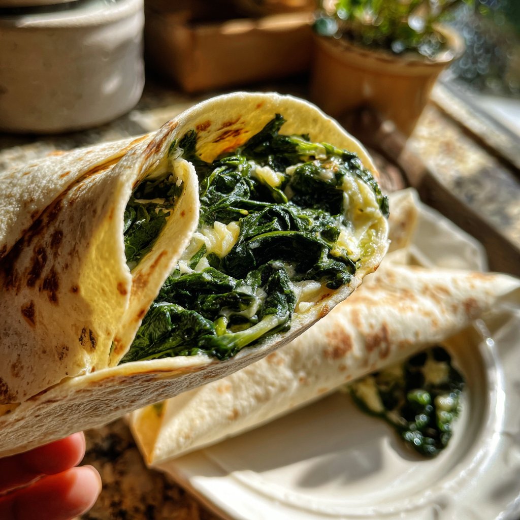 Wraps mit Spinat
