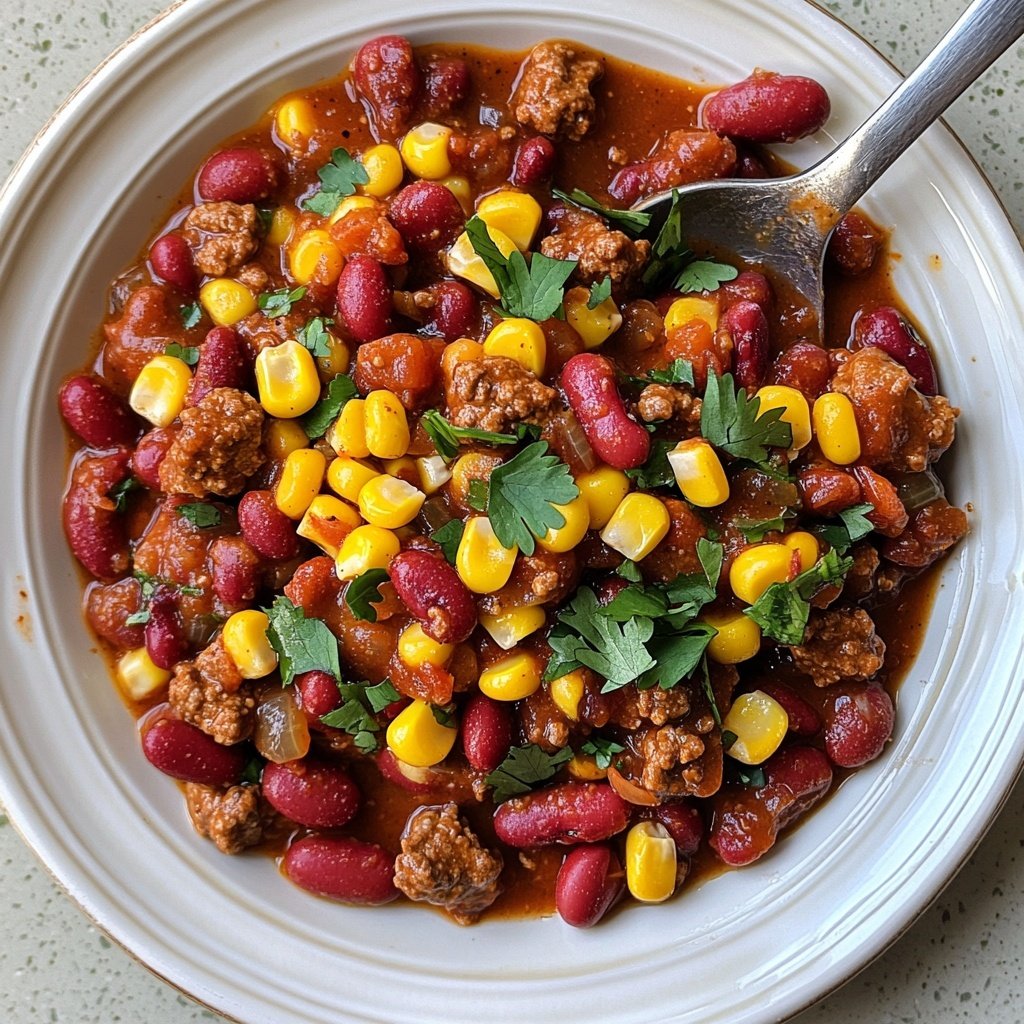 Chili sin Carne mit Mais