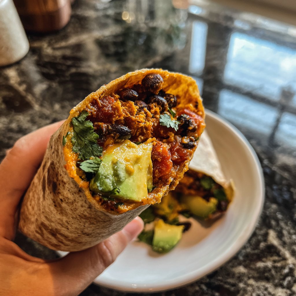 Wraps mit Bohnen und Avocado