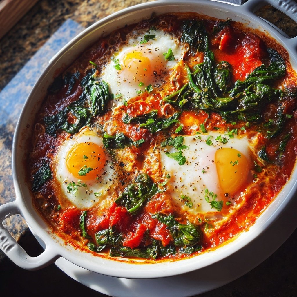 Shakshuka mit Spinat