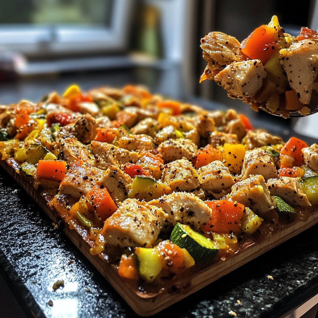 High Protein Hähnchenpfanne mit Gemüse