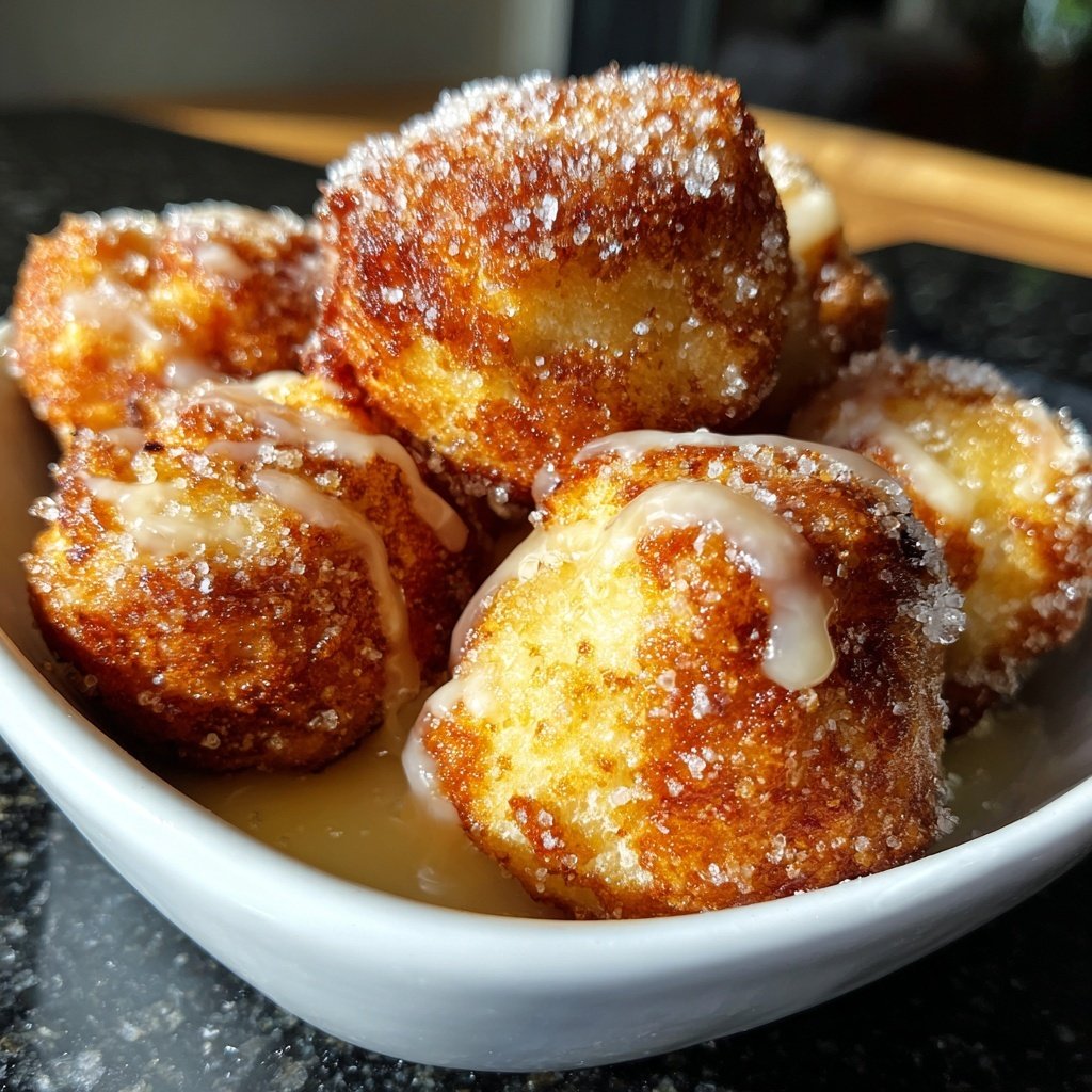 Quarkbällchen mit Zitronenzucker