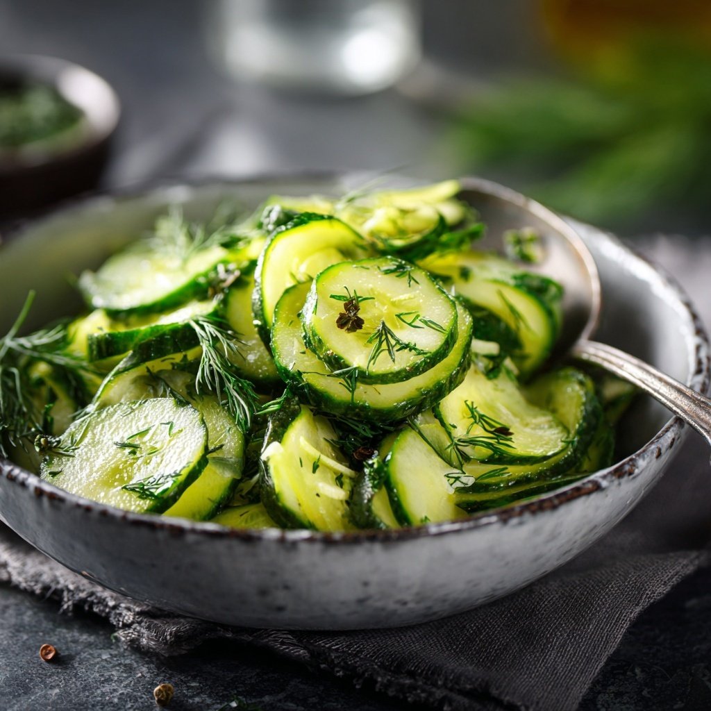 Gurkensalat Zum Grillen Mit Dill