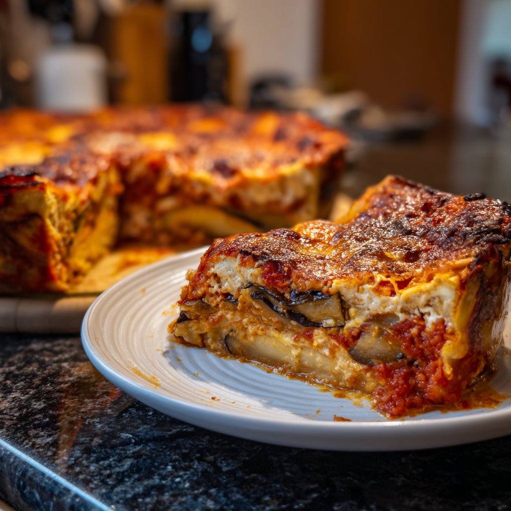 Auberginenauflauf mit Tomatensauce